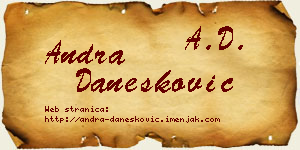 Andra Danesković vizit kartica